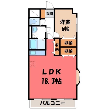 大島マンション 1の物件間取画像